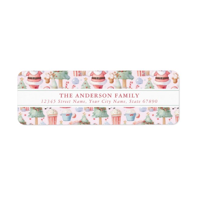 Cute Christmas Return Address Labels (Front)