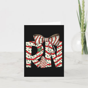 Cute Christmas Rn Shirt For Nurses Christmas Cake Card
