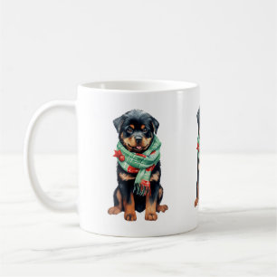 Cute Christmas Rottweiler Mug – Holiday Dog Lovers