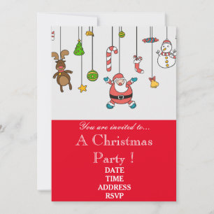 Cute Christmas Santa Christmas party Invitation