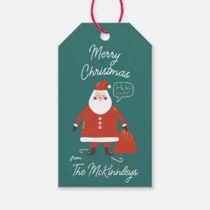 Cute Christmas Santa Claus Ho Ho Ho Customisable Gift Tags