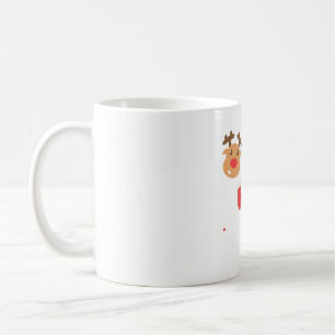 Cute Christmas Santa Claus, Reindeer and Gingerbre Coffee Mug