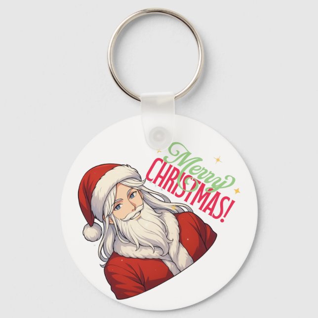  Cute Christmas Santa Keychain (Front)