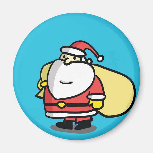 Cute Christmas Santa Magnet (Front)