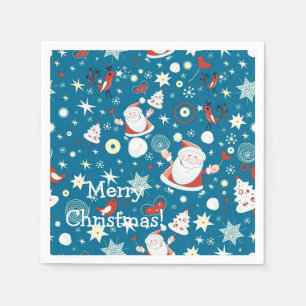 Cute Christmas Santa Pattern Napkins