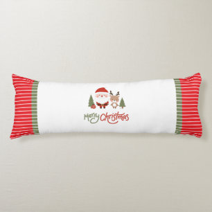 Cute Christmas Santa & Reindeer  Body Cushion