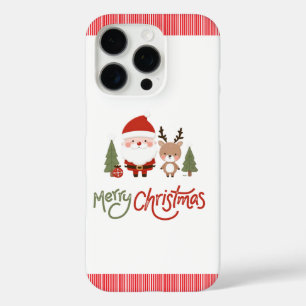 Cute Christmas Santa & Reindeer  iPhone 16 Pro Case