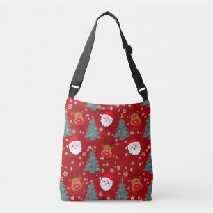 Cute Christmas Santa Reindeer   Christmas Holidays Crossbody Bag