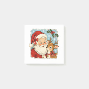 Cute Christmas Santa Reindeer Post-it Notes