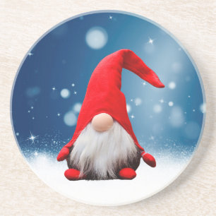 Cute Christmas Santa Snow Stars Coaster