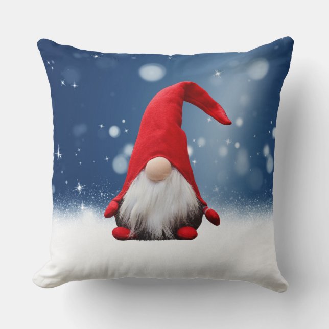 Cute Christmas Santa Snow Stars Cushion (Front)
