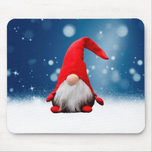 Cute Christmas Santa Snow Stars Mouse Pad