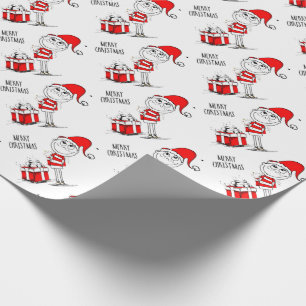 Cute Christmas Santa Thing Wrapping Paper