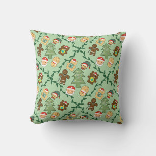 Cute Christmas Seamless Pattern for Home and Kids Cushion