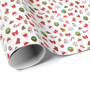 Cute Christmas Seamless Pattern Wrapping Paper
