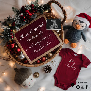 Cute Christmas set up pregnancy announcement 