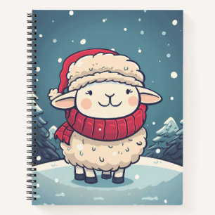 Cute Christmas Sheep Notebook