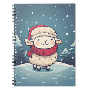 Cute Christmas Sheep Notebook