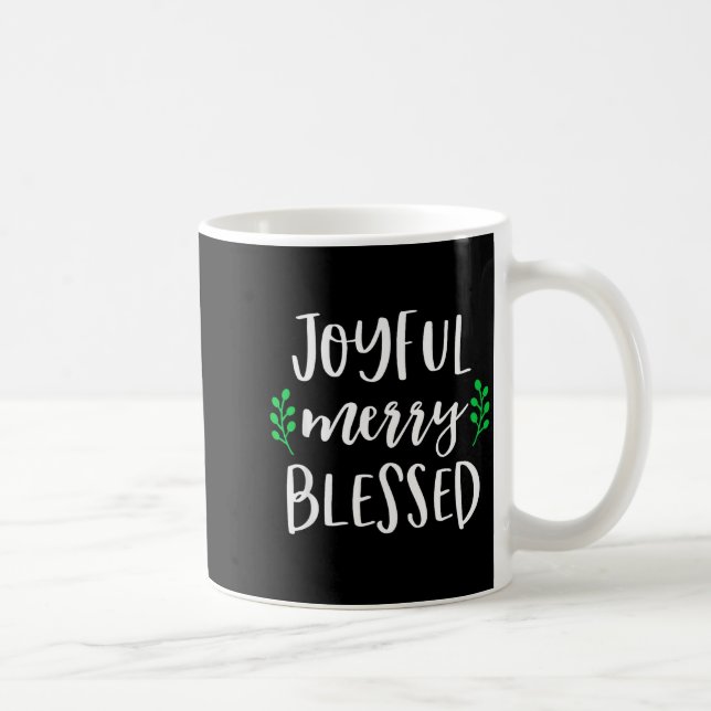Cute Christmas Shirt For Women Girls Joyful Merry  Coffee Mug (Right)
