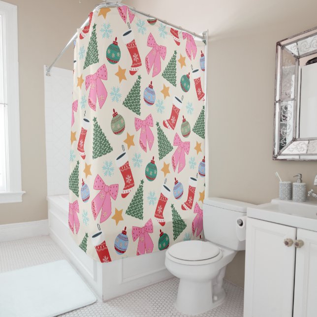 Cute Christmas Shower Curtain (In Situ)
