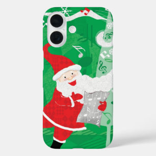 Cute Christmas, Singing and Dancing Santa Claus iPhone 16 Case