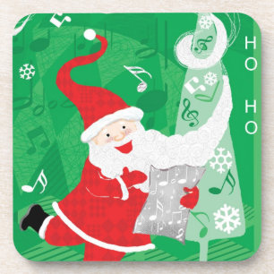 Cute Christmas, Singing and Dancing Santa Claus Coaster