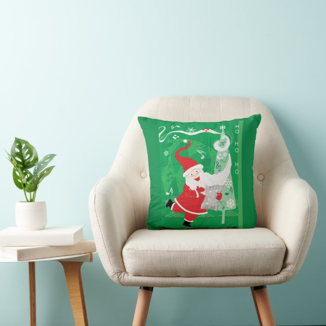 Cute Christmas, Singing and Dancing Santa Claus Cushion (Chair)
