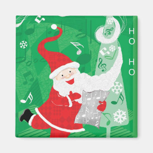 Cute Christmas, Singing and Dancing Santa Claus Magnet