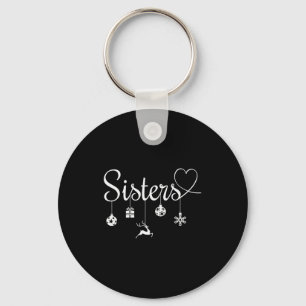 Cute Christmas Sisters Key Ring