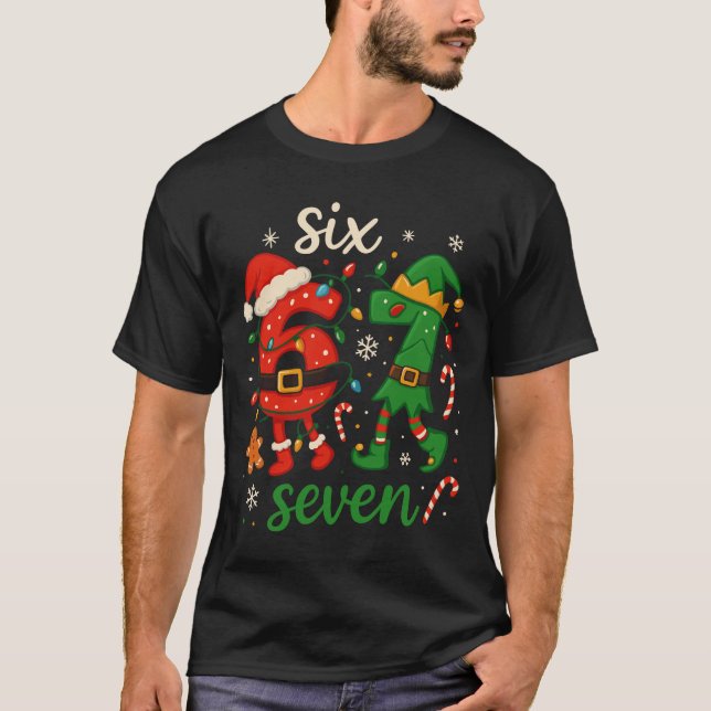Cute Christmas Six Seven Meme  T-Shirt (Front)