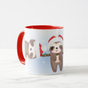 Cute Christmas Sloths Mug