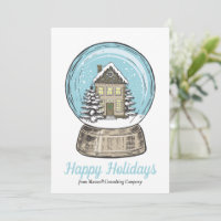 Cute Christmas Snow Globe Real Estate Company