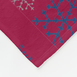 Cute Christmas Snowflake Designed Fleece Blanket