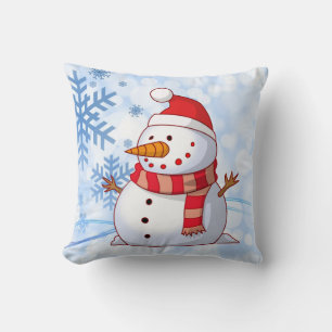 Cute Christmas Snowman Cushion