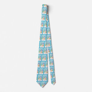Cute Christmas Snowman Family in the Snow Tie