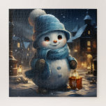 Cute Christmas Snowman Jigsaw Puzzle<br><div class="desc">Puzzles
Cute Christmas Snowman
Holidays/Festive/Fun
Customisable</div>