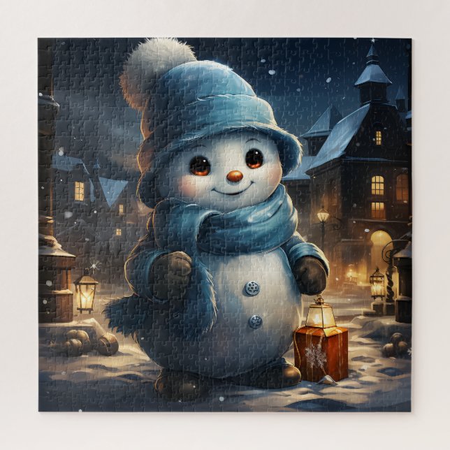 Cute Christmas Snowman Jigsaw Puzzle (Vertical)