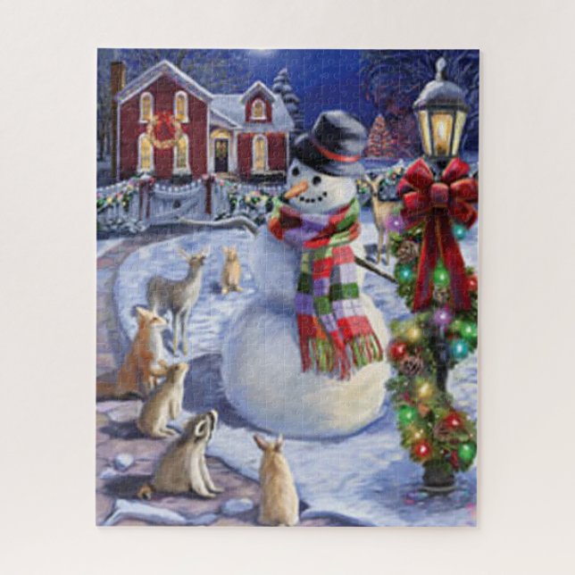 Cute Christmas Snowman Jigsaw Puzzle (Vertical)