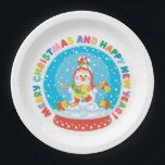 Cute Christmas Snowman  Paper Plate<br><div class="desc">Cute Christmas Snowman Paper Plates Throw a spectacular party with fully customisable paper plates to match your theme! Each set of eight paper plates is printed on durable paper stock and decorated with your custom designs or photos. These plates are perfect for serving cake, appetizers, or salads. Order these with...</div>