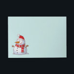Cute Christmas Snowman Post-it Notes<br><div class="desc">A cute Christmas snowman who is kind of chubby and jolly wearing  a striped scarf and a red christmas hat. Festive and fun.</div>