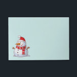 Cute Christmas Snowman Post-it Notes<br><div class="desc">A cute Christmas snowman who is kind of chubby and jolly wearing  a striped scarf and a red christmas hat. Festive and fun.</div>