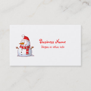 Cute Christmas Snowman professional Business Card