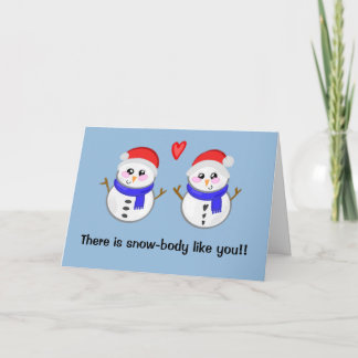 Cute Christmas snowman pun Card
