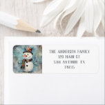 Cute Christmas Snowman Return Address Label<br><div class="desc">Add charm to your holiday mail with these cute Christmas snowman return address stickers.</div>