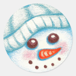 Cute Christmas Snowman Stickers