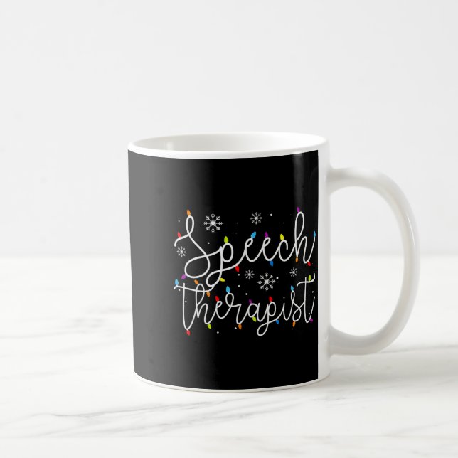 Cute Christmas Speech Therast X-mas Light Festive  Coffee Mug (Right)