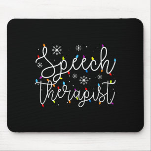 Cute Christmas Speech Therast X-mas Light Festive  Mouse Pad