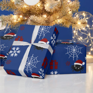 Cute Christmas Spider Personalised Wrapping Paper