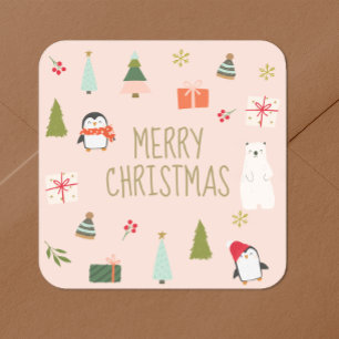 Cute Christmas   Square Sticker
