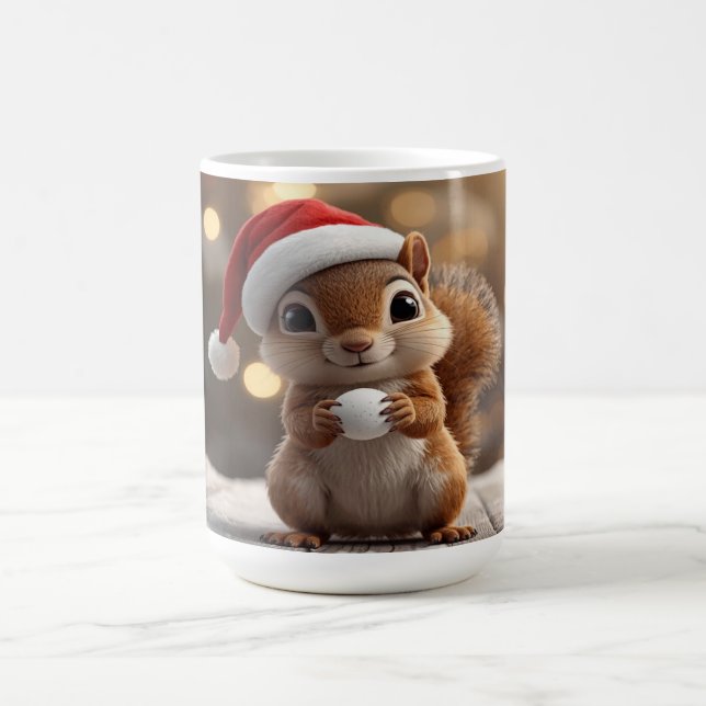 Cute Christmas Squirrel Holiday Mug (Center)